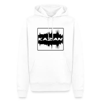 Kazan Russie Skyline Silhouette Souvenir de voyage - Sweat à capuche Premium bio Homme - blanc - Devant - Nico (187cm)