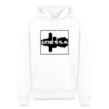 Odessa Ukraine Skyline Silhouette Souvenir de voyage - Sweat à capuche Premium bio Homme - blanc - Devant - Nico (187cm)