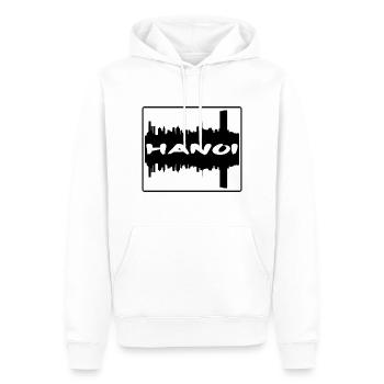 Hanoi Vietnam Skyline Silhouette Souvenir de voyage - Sweat à capuche Premium bio Homme - blanc - Devant - Nico (187cm)