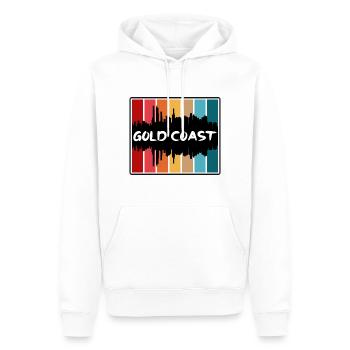Gold Coast Australien Skyline Silhouette Reisen Sou - Männer Premium Bio Hoodie - Weiß - Vorne - Nico (187cm)