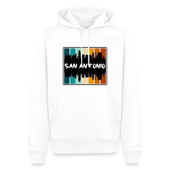 San Antonio Texas USA Skyline Silhouette Reisen So - Männer Premium Bio Hoodie - Weiß - Vorne - Nico (187cm)