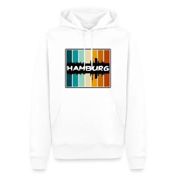 Hamburg Deutschland Skyline Silhouette Reisesouvenir - Männer Premium Bio Hoodie - Weiß - Vorne - Nico (187cm)