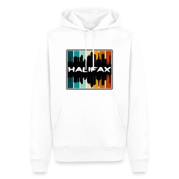 Halifax Canada Skyline Silhouette Voyage Souvenir - Sweat à capuche Premium bio Homme - blanc - Devant - Nico (187cm)