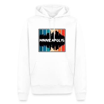 Minneapolis Minnesota Usa Skyline Silhouette Trave - Männer Premium Bio Hoodie - Weiß - Vorne - Nico (187cm)