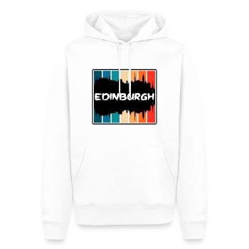Édimbourg Écosse Skyline Silhouette Travel Souve - Sweat à capuche Premium bio Homme - blanc - Devant - Nico (187cm)