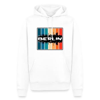 Berlin Deutschland Skyline Silhouette Reisesouvenir - Männer Premium Bio Hoodie - Weiß - Vorne - Nico (187cm)