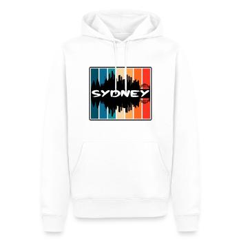 Sydney Australien Skyline Silhouette Reise Souveni - Männer Premium Bio Hoodie - Weiß - Vorne - Nico (187cm)