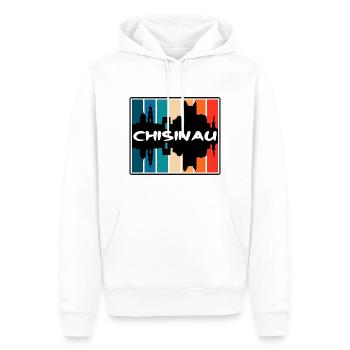 Chisinau Moldawien Skyline Silhouette Reise Souveni - Männer Premium Bio Hoodie - Weiß - Vorne - Nico (187cm)