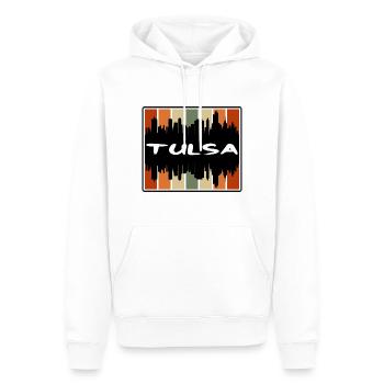 Tulsa Oklahoma USA Skyline Silhouette Reisen Souve - Männer Premium Bio Hoodie - Weiß - Vorne - Nico (187cm)