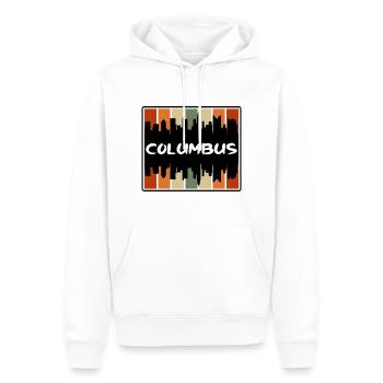 Columbus Ohio États-Unis Skyline Silhouette Travel Souven - Sweat à capuche Premium bio Homme - blanc - Devant - Nico (187cm)