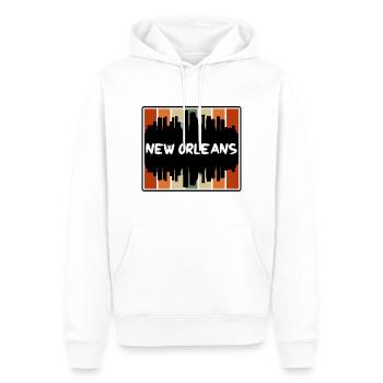 Nouvelle-Orléans Louisiane États-Unis Skyline Silhouette Trave - Sweat à capuche Premium bio Homme - blanc - Devant - Nico (187cm)