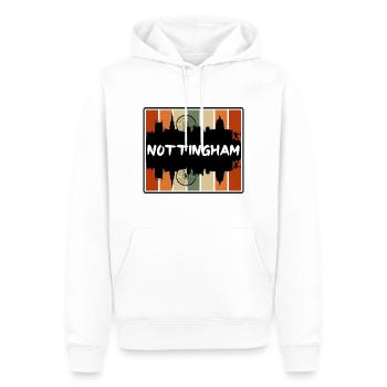 Nottingham England Skyline Silhouette Travel Souve - Männer Premium Bio Hoodie - Weiß - Vorne - Nico (187cm)