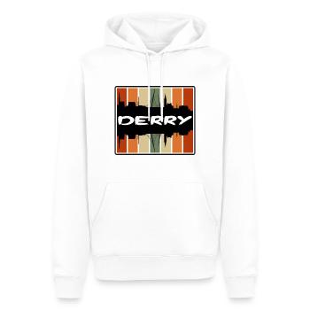Derry Nordirland Skyline Silhouette Travel S - Männer Premium Bio Hoodie - Weiß - Vorne - Nico (187cm)