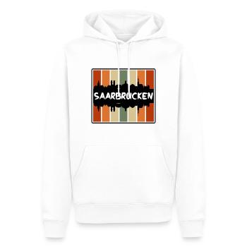 Sarrebruck Allemagne Skyline Silhouette Travel Souv - Sweat à capuche Premium bio Homme - blanc - Devant - Nico (187cm)