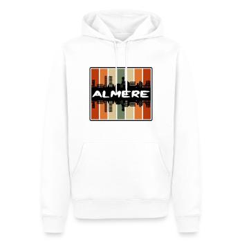 Almere Netherlands Skyline Silhouette Travel Souve - Men’s Premium Organic Hoodie - white - Front - Nico (187cm)