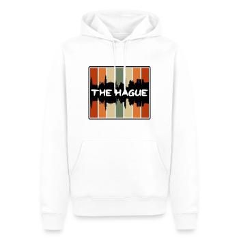 La Haye Pays-Bas Skyline Silhouette Voyage So - Sweat à capuche Premium bio Homme - blanc - Devant - Nico (187cm)