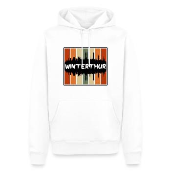 Winterthur Suisse Skyline Silhouette Travel S - Sweat à capuche Premium bio Homme - blanc - Devant - Nico (187cm)