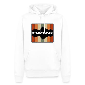 Brünn Tschechien Skyline Silhouette Reise Souvenir - Männer Premium Bio Hoodie - Weiß - Vorne - Nico (187cm)