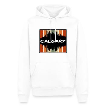 Calgary Kanada Skyline Silhouette Reise Souvenir - Männer Premium Bio Hoodie - Weiß - Vorne - Nico (187cm)