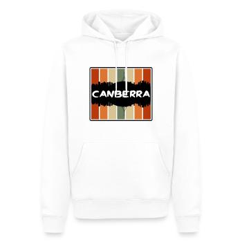 Canberra Australien Skyline Silhouette Travel Souve - Männer Premium Bio Hoodie - Weiß - Vorne - Nico (187cm)