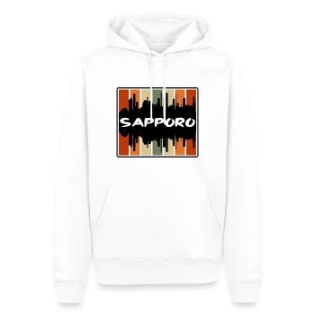 Sapporo Japan Skyline Silhouette Reise Souvenir - Männer Premium Bio Hoodie - Weiß - Vorne - Nico (187cm)