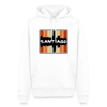Santiago Chile Skyline Silhouette Reise Souvenir - Männer Premium Bio Hoodie - Weiß - Vorne - Nico (187cm)