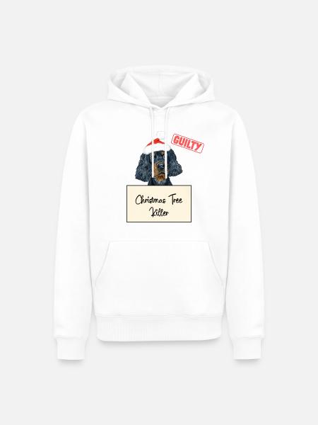 Weihnachtsbaum Umschubser Gordon Setter - Männer Premium Bio Hoodie - Weiß