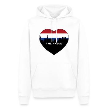 La Haye Drapeau des Pays-Bas Skyline Souvenir de voyage - Sweat à capuche Premium bio Homme - blanc - Devant - Nico (187cm)