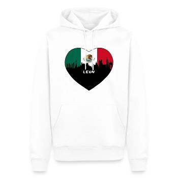 Leon Mexiko Flagge Skyline Reise Souvenir - Männer Premium Bio Hoodie - Weiß - Vorne - Nico (187cm)