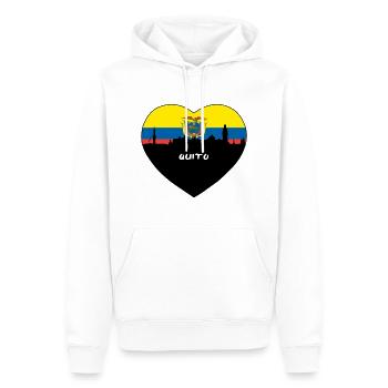 Quito Equador Flagge Skyline Reise Souvenir - Männer Premium Bio Hoodie - Weiß - Vorne - Nico (187cm)