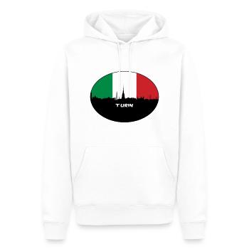 Turin Italien Flagge Skyline Reise Souvenir - Männer Premium Bio Hoodie - Weiß - Vorne - Nico (187cm)