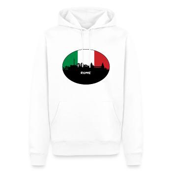 Rom Italien Flagge Skyline Reise Souvenir - Männer Premium Bio Hoodie - Weiß - Vorne - Nico (187cm)