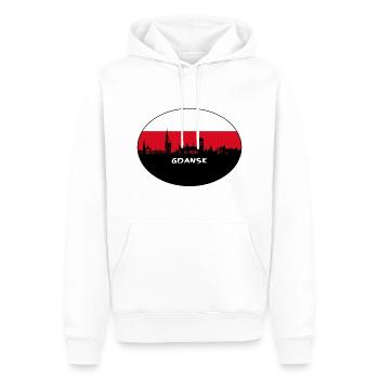 Danzig Polen Flagge Skyline Silhouette Reisen - Männer Premium Bio Hoodie - Weiß - Vorne - Nico (187cm)