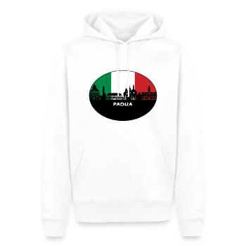 Padua-Italien-Flaggen-Skyline-Schattenbild-Reise - Männer Premium Bio Hoodie - Weiß - Vorne - Nico (187cm)
