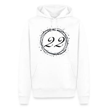 22 - Men’s Premium Organic Hoodie - white - Front - Nico (187cm)