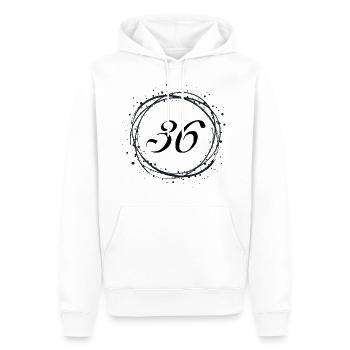 36 - Sweat à capuche Premium bio Homme - blanc - Devant - Nico (187cm)