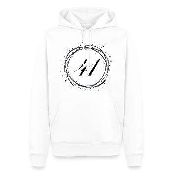 41 - Männer Premium Bio Hoodie - Weiß - Vorne - Nico (187cm)