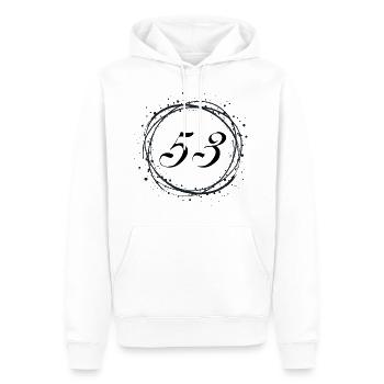 53 - Sweat à capuche Premium bio Homme - blanc - Devant - Nico (187cm)