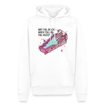 Anti Saint-Valentin Coeur Amour Cadeau Idée Horreur - Sweat à capuche Premium bio Homme - blanc - Devant - Nico (187cm)