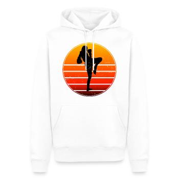 Muay Thai Boxing Hommes Thai Boxer Femmes - Sweat à capuche Premium bio Homme - blanc - Devant - Nico (187cm)