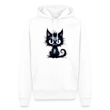 Hässliche Katze - Männer Premium Bio Hoodie - Weiß - Vorne - Nico (187cm)