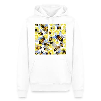 The Bees (Watercolor) - Männer Premium Bio Hoodie - Weiß - Vorne - Nico (187cm)