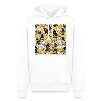 Im Inneren des Bienenstocks - Männer Premium Bio Hoodie - Weiß - Vorne - Nico (187cm)