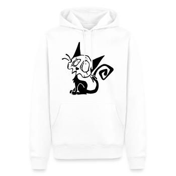 Skull Black Cat - Sweat à capuche Premium bio Homme - blanc - Devant - Nico (187cm)