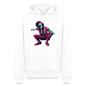 Danseur extraterrestre - Sweat à capuche Premium bio Homme - blanc - Devant - Nico (187cm)