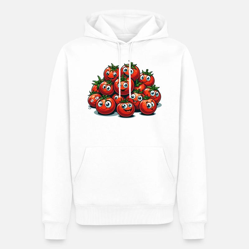 Tomate Tomate Drôle Cadeau D’ - Sweat à capuche Premium bio Homme - blanc