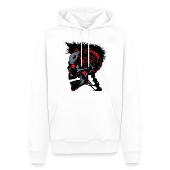 Horror Punk Zombie cyborg - Männer Premium Bio Hoodie - Weiß - Vorne - Nico (187cm)
