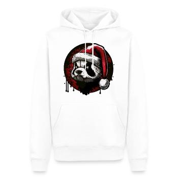 Panda de Noël - Sweat à capuche Premium bio Homme - blanc - Devant - Nico (187cm)