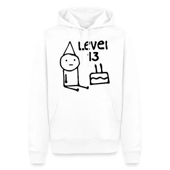 13th Birthday Party 13 Years Old Birthday Teens - Sweat à capuche Premium bio Homme - blanc - Devant - Nico (187cm)