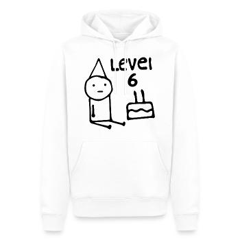 6th Birthday Party Funny 6 Years Old Birthday Kids - Sweat à capuche Premium bio Homme - blanc - Devant - Nico (187cm)